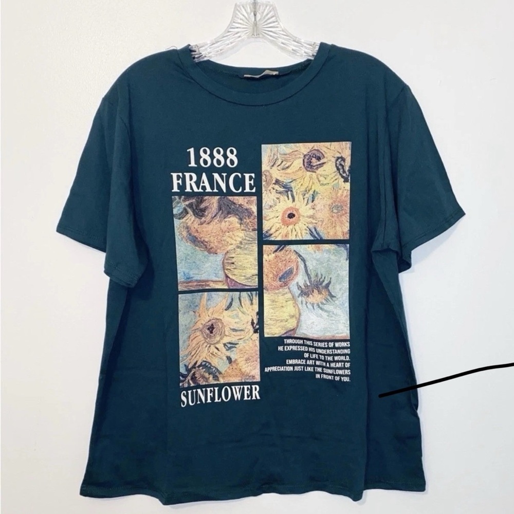 Philosophy Forest Green Sunflower Graphic Tee - Picture 2 of 2